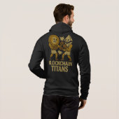Pull À Capuche Blockchain Titans™ Bitcoin contre Ethereum Crypto (Dos entier)