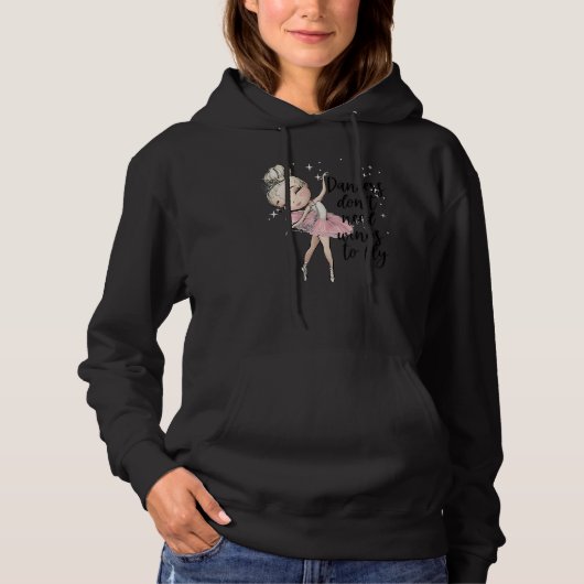 Pull À Capuche Blonde Ballet Danseuse Filles Ballerina Dance Clas (Devant)