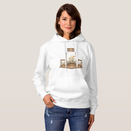 Pull À Capuche Bloomscape en bouteille (Devant entier)