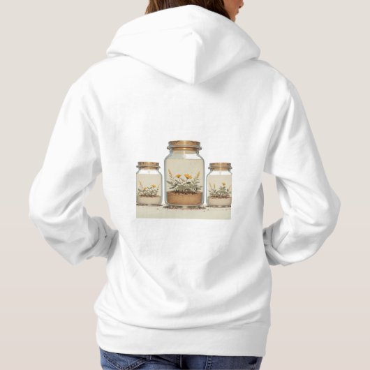 Pull À Capuche Bloomscape en bouteille (Dos)