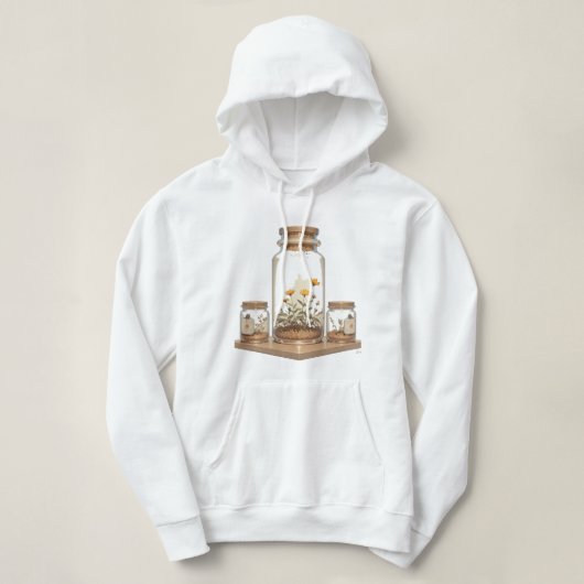Pull À Capuche Bloomscape en bouteille (Design devant)