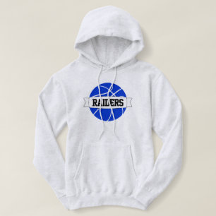 Pull À Capuche Blue Basketball Custom Team, Nom et numéro du joue