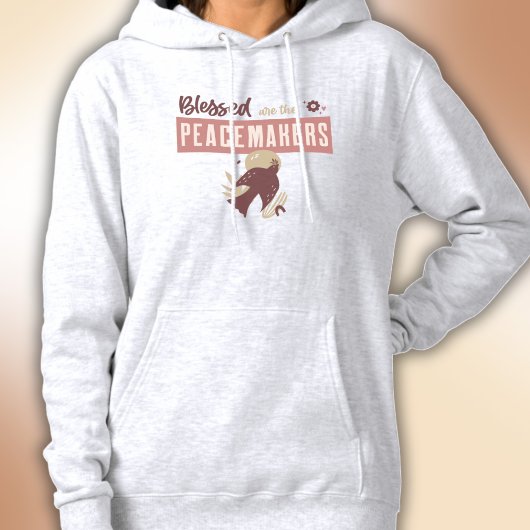 Pull À Capuche Boho Christian Béni Sont La Citation Des Peacemake