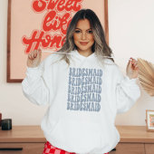 Pull À Capuche Boho Retro personnalisé Dusty Blue Bachelorette