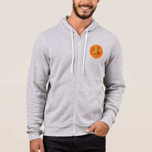 Pull À Capuche Bois Chèvre bélier chinois Année Zodiac Zip Hoddie (Devant)