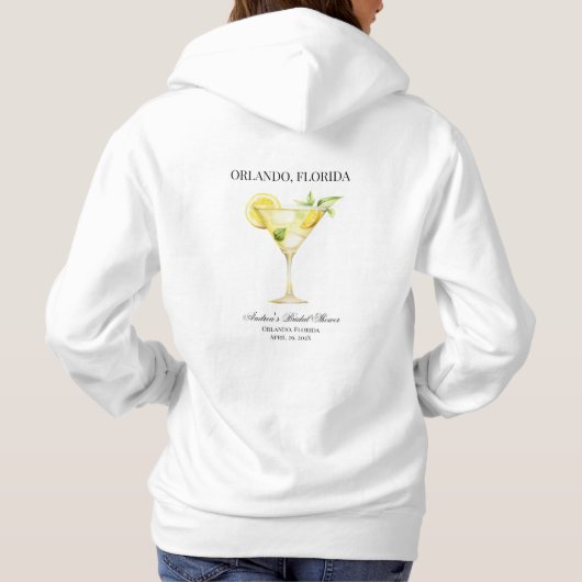 Pull À Capuche Boisson personnalisée au citron pour mariage et fê (Dos)