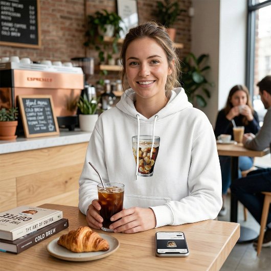 Pull À Capuche Boisson soda rafraîchissante et glacée avec des bu