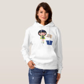 Pull À Capuche Boîte à pizza Recycling Girl Amusante Éco-Friendly (Devant entier)