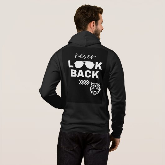 Pull À Capuche Bold Motivational Quote Black Hoodie (Dos entier)