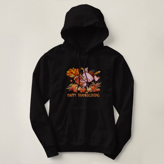 Pull À Capuche Bon thanksgiving Chute La Turquie Avec Le Cochon D (Design devant)