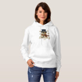 Pull À Capuche Bonhomme de neige pailleté SnowBuddy (Devant entier)