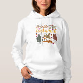 Pull À Capuche Bonjour Automne, Automne Vibes Automne (Devant)