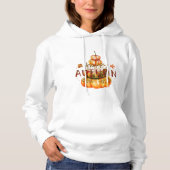Pull À Capuche Bonjour Automne, Vibes d'Automne (Devant)