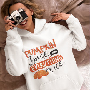 Pull À Capuche Bonjour citrouilles , ambiance automne