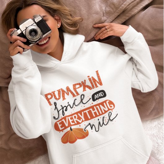 Pull À Capuche Bonjour citrouilles , ambiance automne