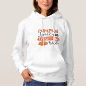 Pull À Capuche Bonjour citrouilles , ambiance automne (Devant)