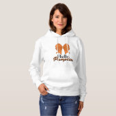 Pull À Capuche Bonjour Citrouilles, Automne Vibes d'automne (Devant entier)