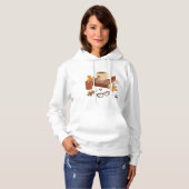 Pull À Capuche Bonjour Citrouilles, Automne Vibes d'automne (Devant entier)