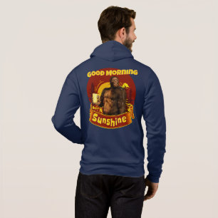 Pull À Capuche Bonjour Soleil Bigfoot Café Humour Art