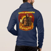 Pull À Capuche Bonjour Soleil Bigfoot Café Humour Art (Dos)