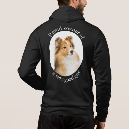 Pull À Capuche Bonne fille Sheltie (Dos)