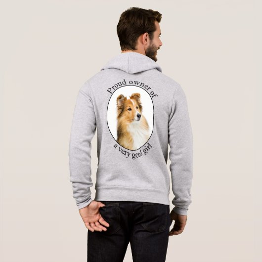 Pull À Capuche Bonne fille Sheltie (Dos entier)