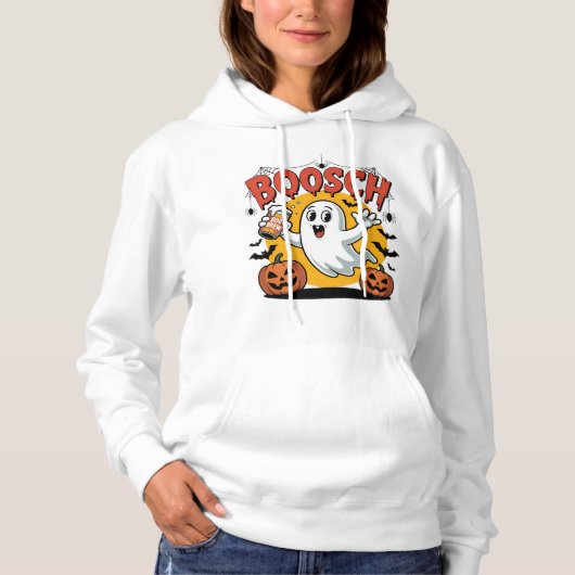 Pull À Capuche Boosch Ghost Halloween Bière Design (Devant)