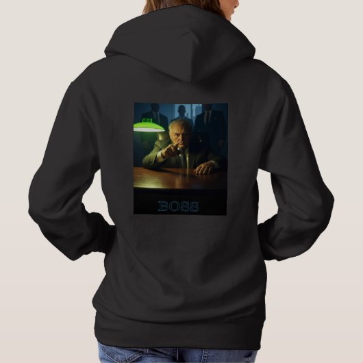 Pull À Capuche Boss avec texte femmes noir capuchon sweatshirt re (Dos)