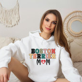 Pull À Capuche Boston Terrier Chien Maman Coeur