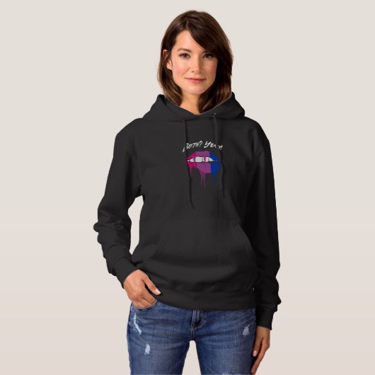 Pull À Capuche Both Yeah Bisexual LGBTQ Bi Pride Asexual Sayings (Devant entier)