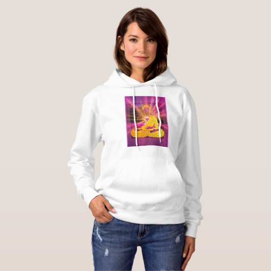 Pull À Capuche Bouddha Aujourd'hui Lever de soleil Bouddha avec R (Devant entier)