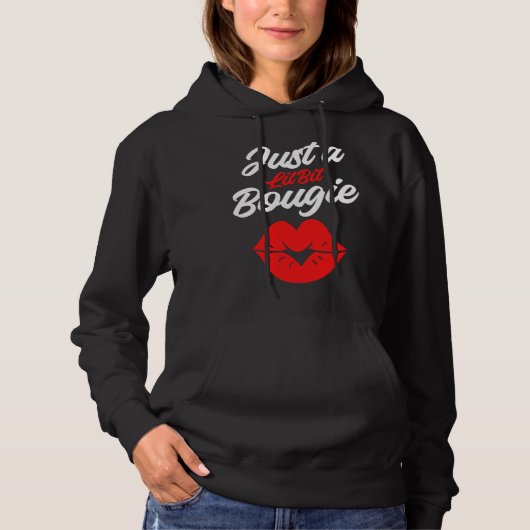 Pull À Capuche Bougie Lips Humor Quotes Boujie Fancy Classy Pers (Devant)