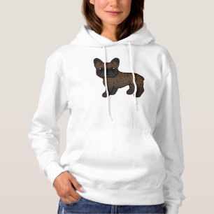 Pull À Capuche Bouledogue français bringé Chien de dessin animé m