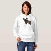 Pull À Capuche Bouledogue français bringé Chien de dessin animé m (Devant entier)