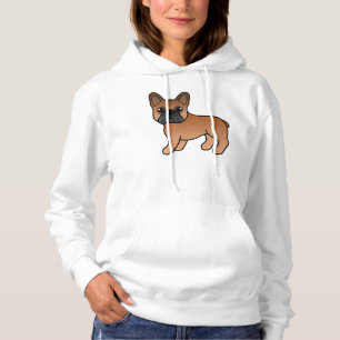 Pull À Capuche Bouledogue français rouge mignon chien de dessin a