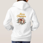 Pull À Capuche Bouquet de fleurs dorées Joyeux Noël (Dos)