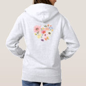 Pull À Capuche Bouquet de fleurs sauvages en forme de squelette f (Dos)