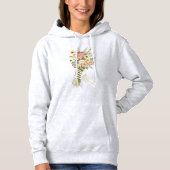 Pull À Capuche Bouquet de fleurs sauvages en forme de squelette f (Devant)