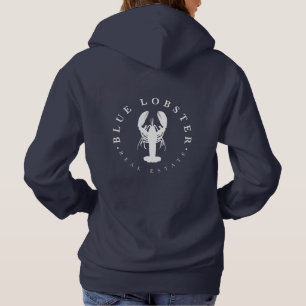 Pull À Capuche Bouton Immobilier Homard Bleu