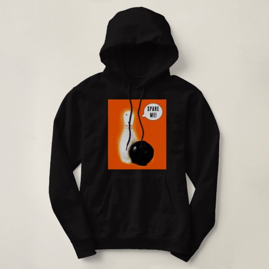 Pull À Capuche Bowling d'Halloween drôle (Design devant)