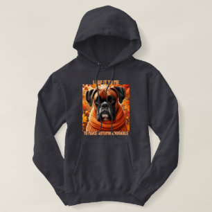 Pull À Capuche Boxer Dog Leaf Il Pour Moi Pour Rendre L'Automne A