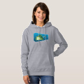 Pull À Capuche Boxfish - Dégradé de fond bleu design | (Devant entier)