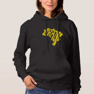 Pull À Capuche Brésil Lettrer Sur La Carte Avec Drapeau Brésilien