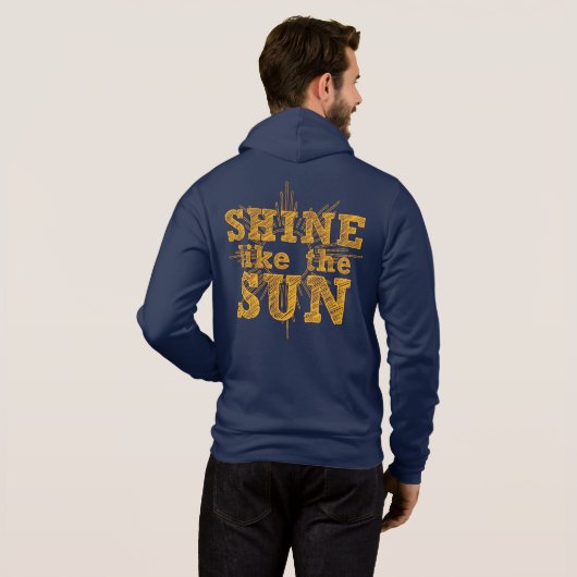 Pull À Capuche Briller comme la fermeture éclair du soleil (Dos entier)