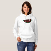 Pull À Capuche Broderie de pastèque de Palestine tatreez rouge (Devant entier)