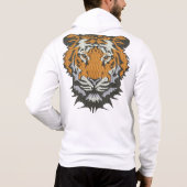 Pull À Capuche Broderie imitation tête de tigre (Dos)