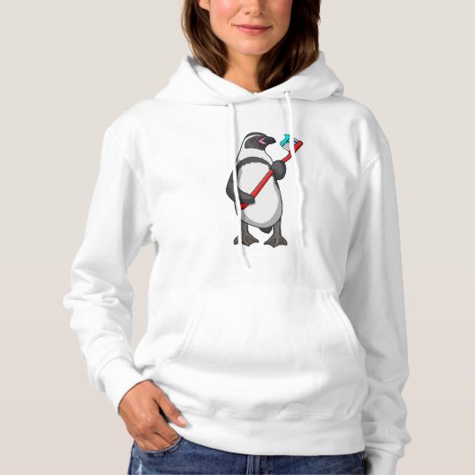 Pull À Capuche Brosse à dent de pingouin (Devant)
