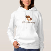 Pull À Capuche Brown Champignons Whimssical Nature Nourriture (Devant)