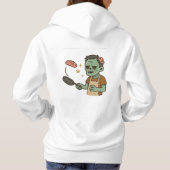 Pull À Capuche Brunch de zombie – Flip de pancake de cerveau (Dos)