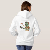 Pull À Capuche Brunch de zombie – Flip de pancake de cerveau (Dos entier)